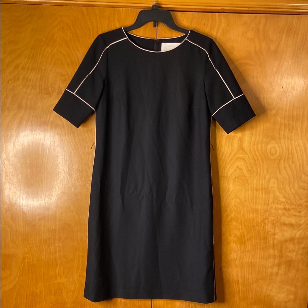 BOSS by Hugo Boss Chic Black Dress with White Trim
